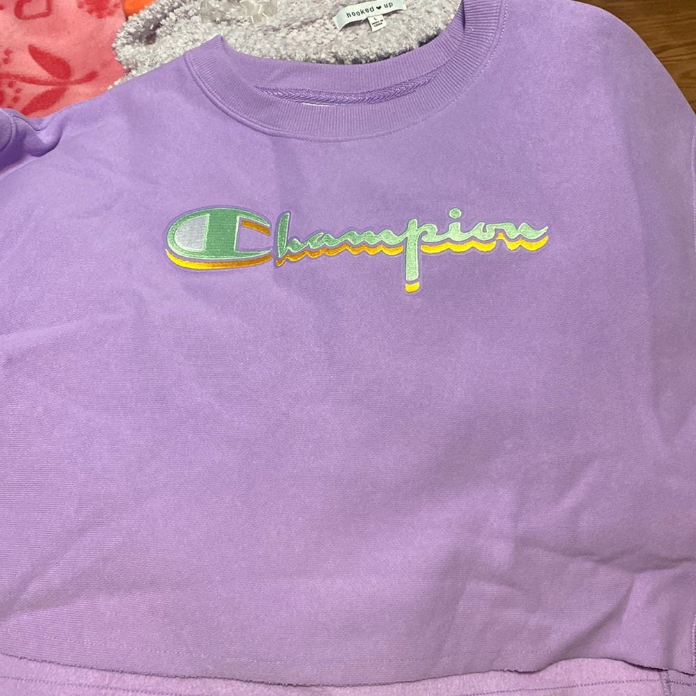 Very cute cropped champion crew neck